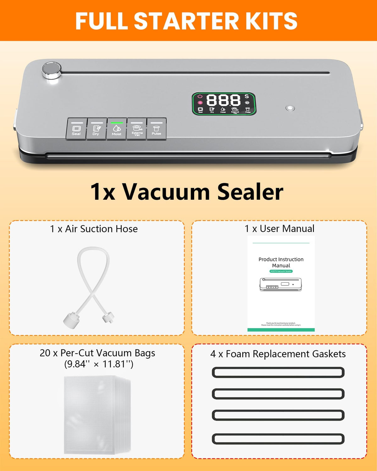 LSA Apparel Complete kit supports meal prep, preservation, and on the go sealing.