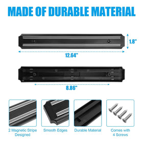 LS'BABQ two-pack magnetic strips offer versatile grill storage options