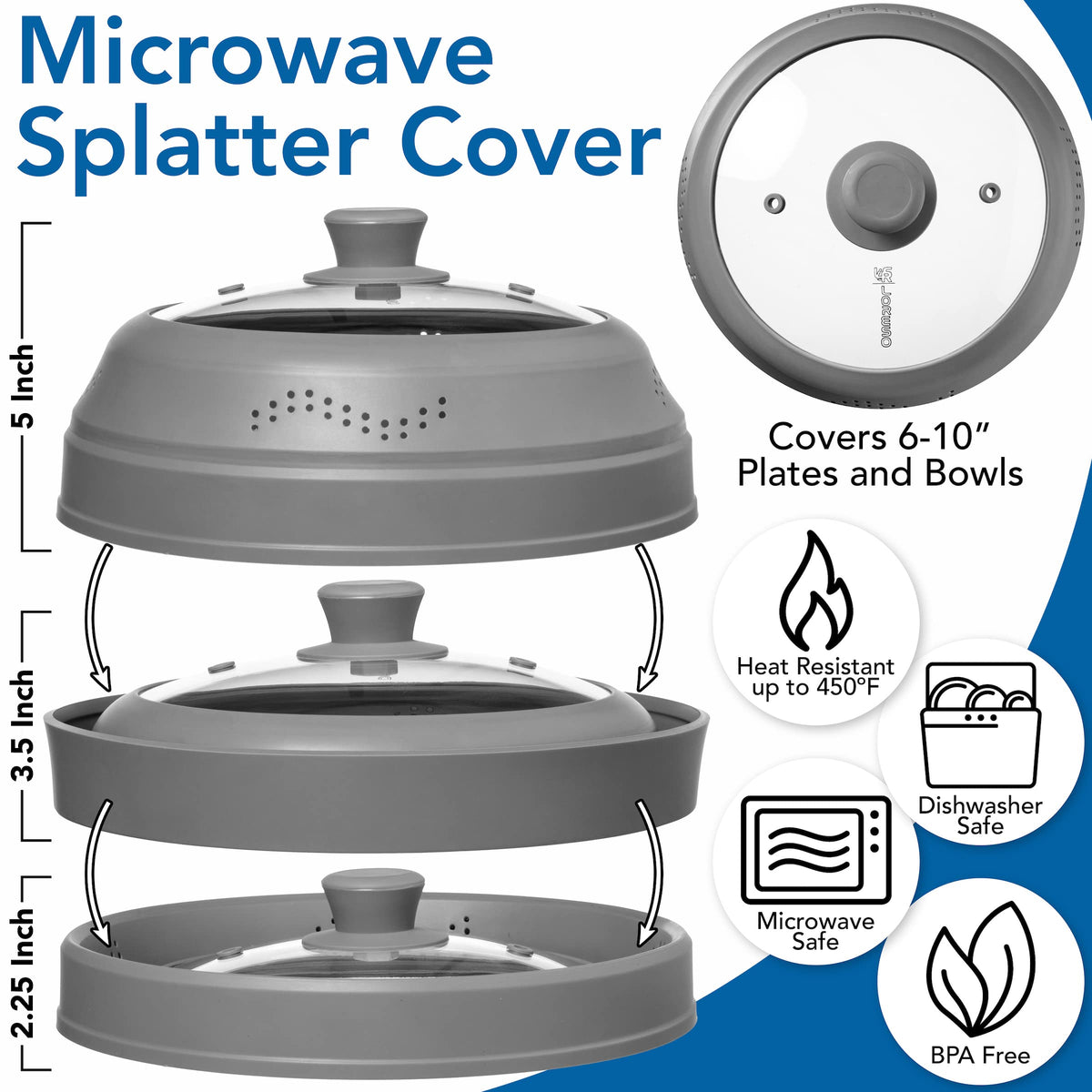 LSR LORESO collapsible dome fits 6 to 10 inch dishes for versatility