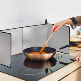 LTSEAME wide guard covers pan area for better splatter control