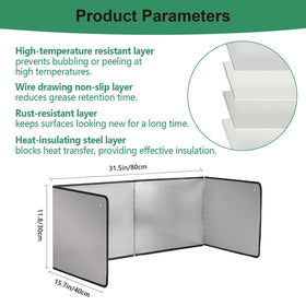 LTSEAME foldable stainless steel splatter guard stored compactly after use