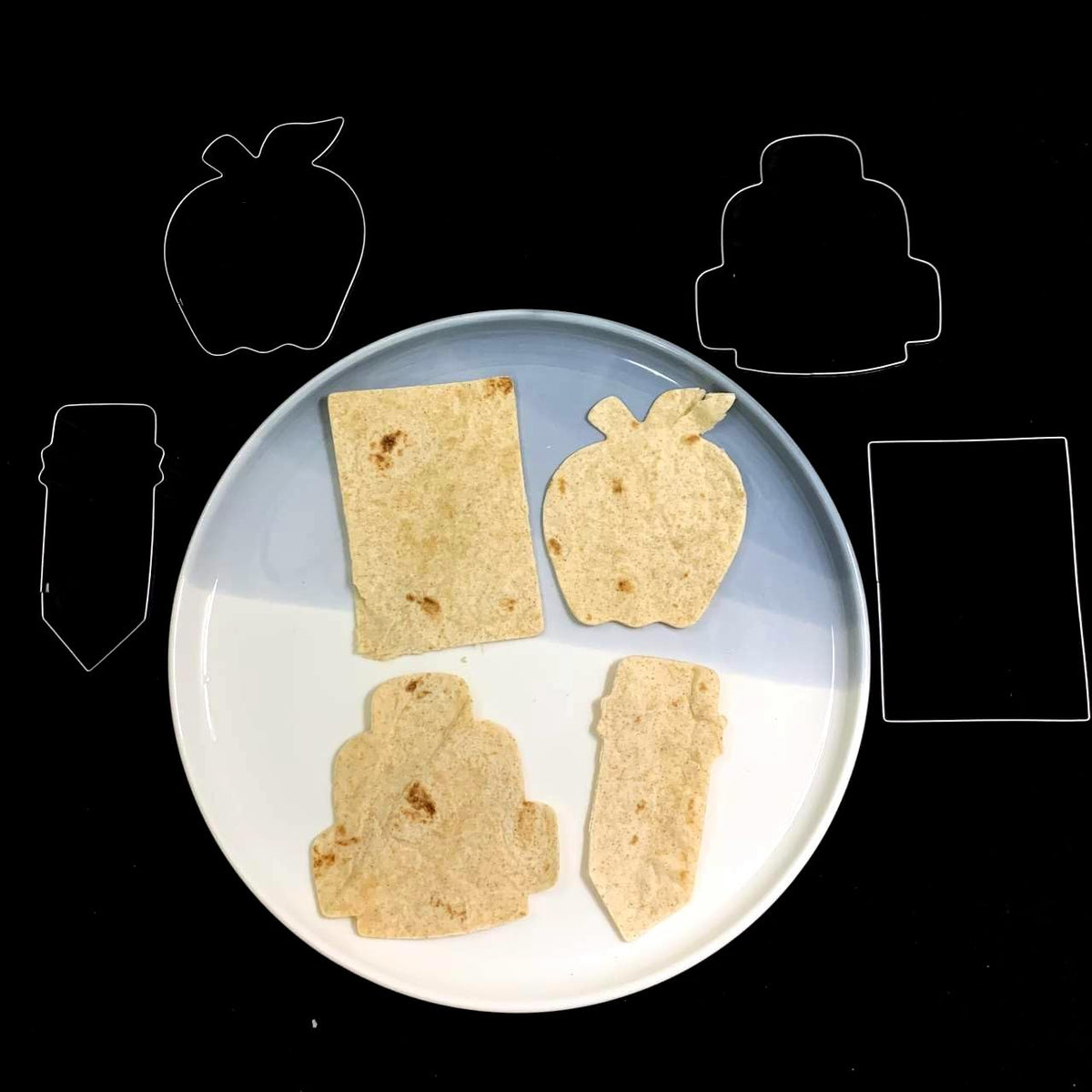 LUBTOSMN four-piece school cookie cutters set for versatile baking