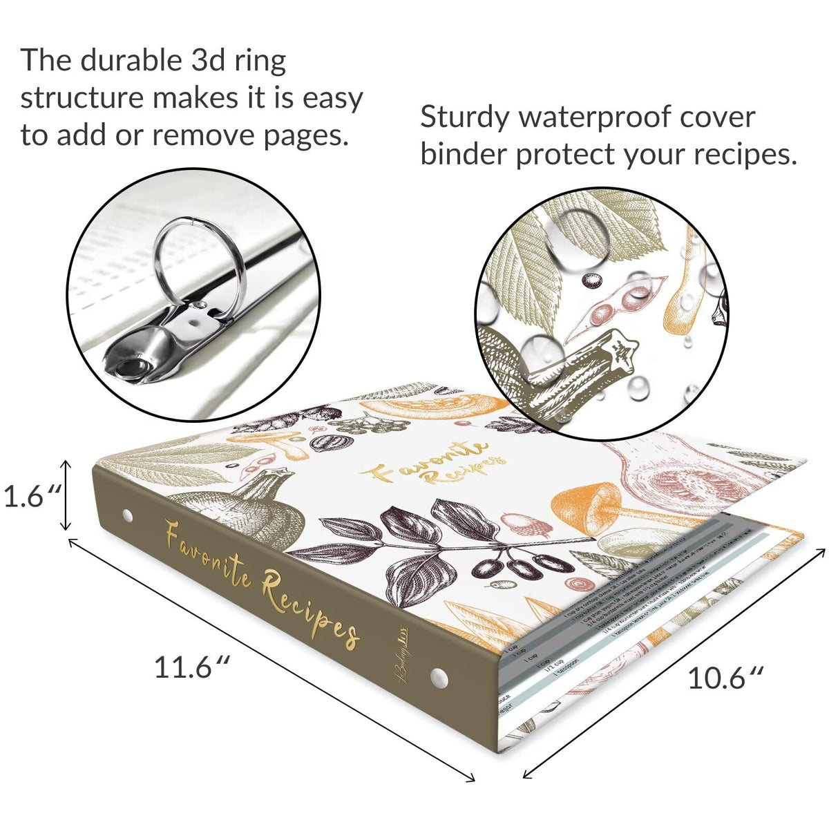 LuBudingJoy full-page recipe cards provide ample space for details and notes