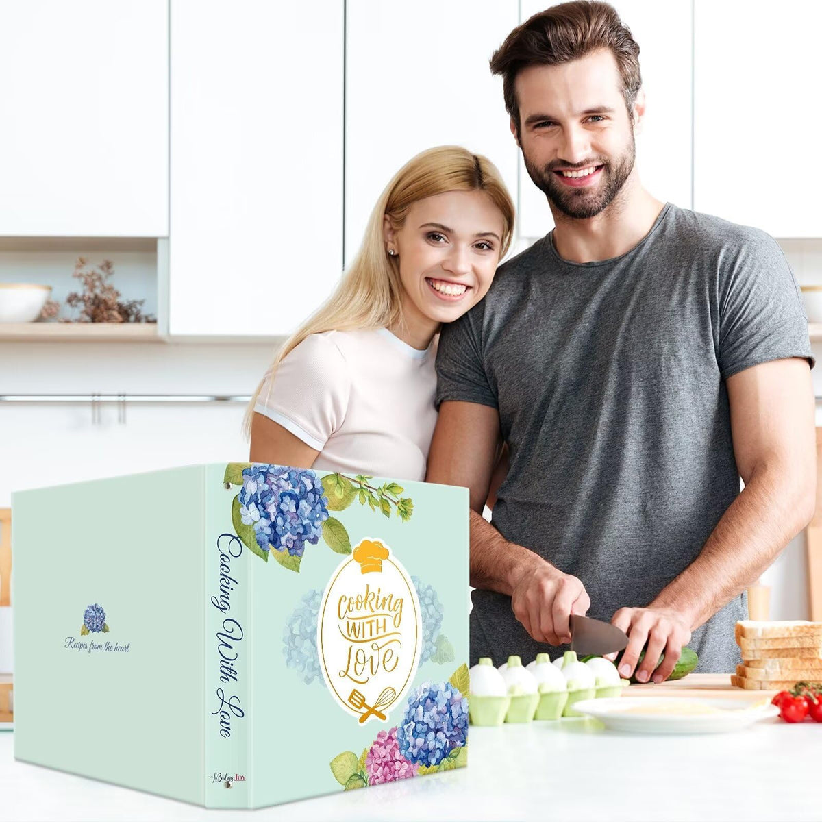 LuBudingJoy giftable kitchen binder brightens any cookbook collection.