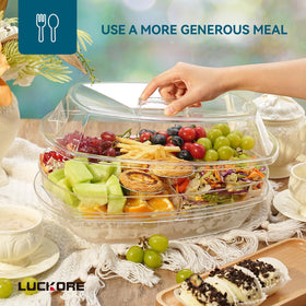 Luckore 15-1 inch tray dimensions for generous party platters