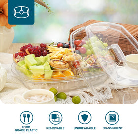 Luckore four-compartment tray ideal for veggies and fruits