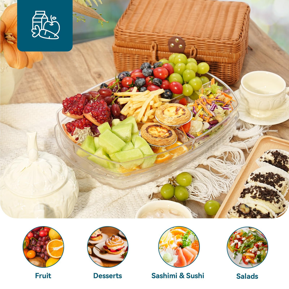 Luckore PET material tray offers clear view and easy cleaning