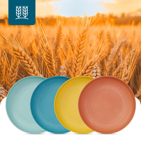 Luckore 10-inch yellow deep plate close-up, vibrant color and easy-care surface.