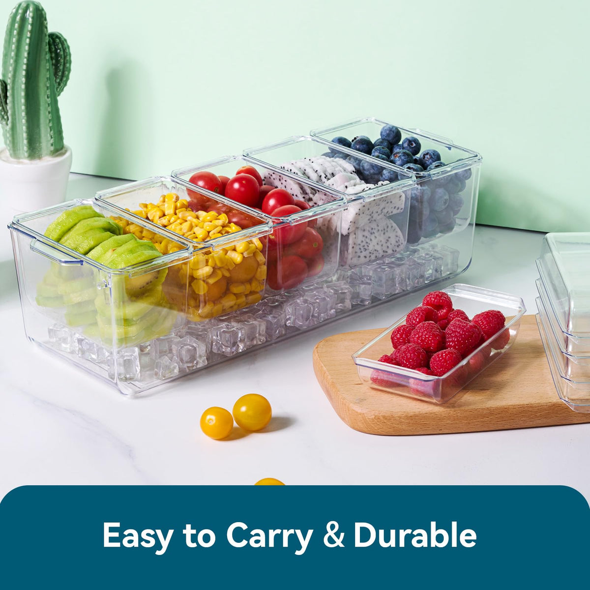 Luckore transparent design makes it easy to monitor ice and ingredients during gatherings.
