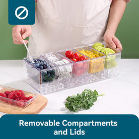 Luckore clear garnish platter shows contents at a glance and enhances table presentation.