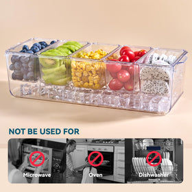 Luckore includes spoons, tongs, and scoop for convenient serving.