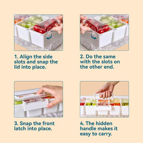 Luckore PET clear serving tray shows contents and ice at a glance.