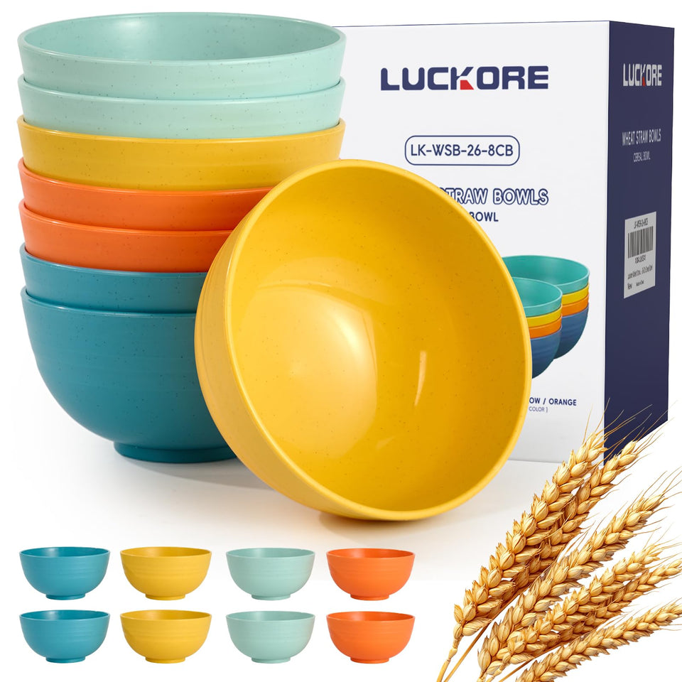 Luckore wheat straw plates for durable, everyday dining.