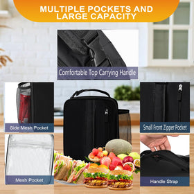 LUCKY CHERRY leakproof lunch bag shows seamless lining to prevent spills