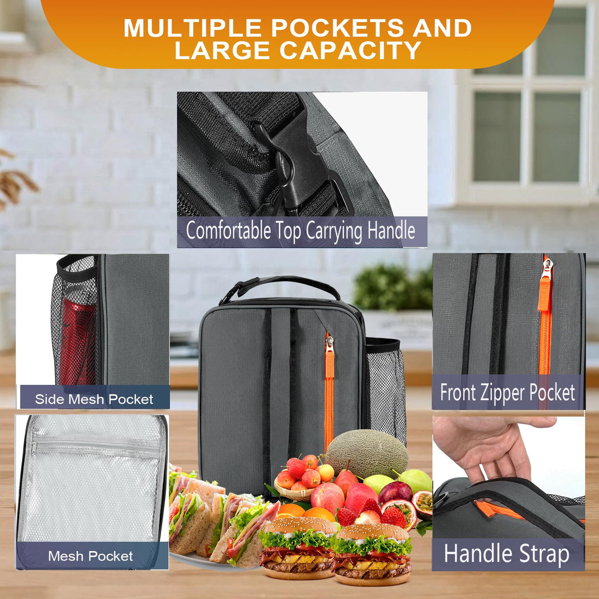 LUCKY CHERRY lunch box seamless leakproof liner prevents leaks during transport
