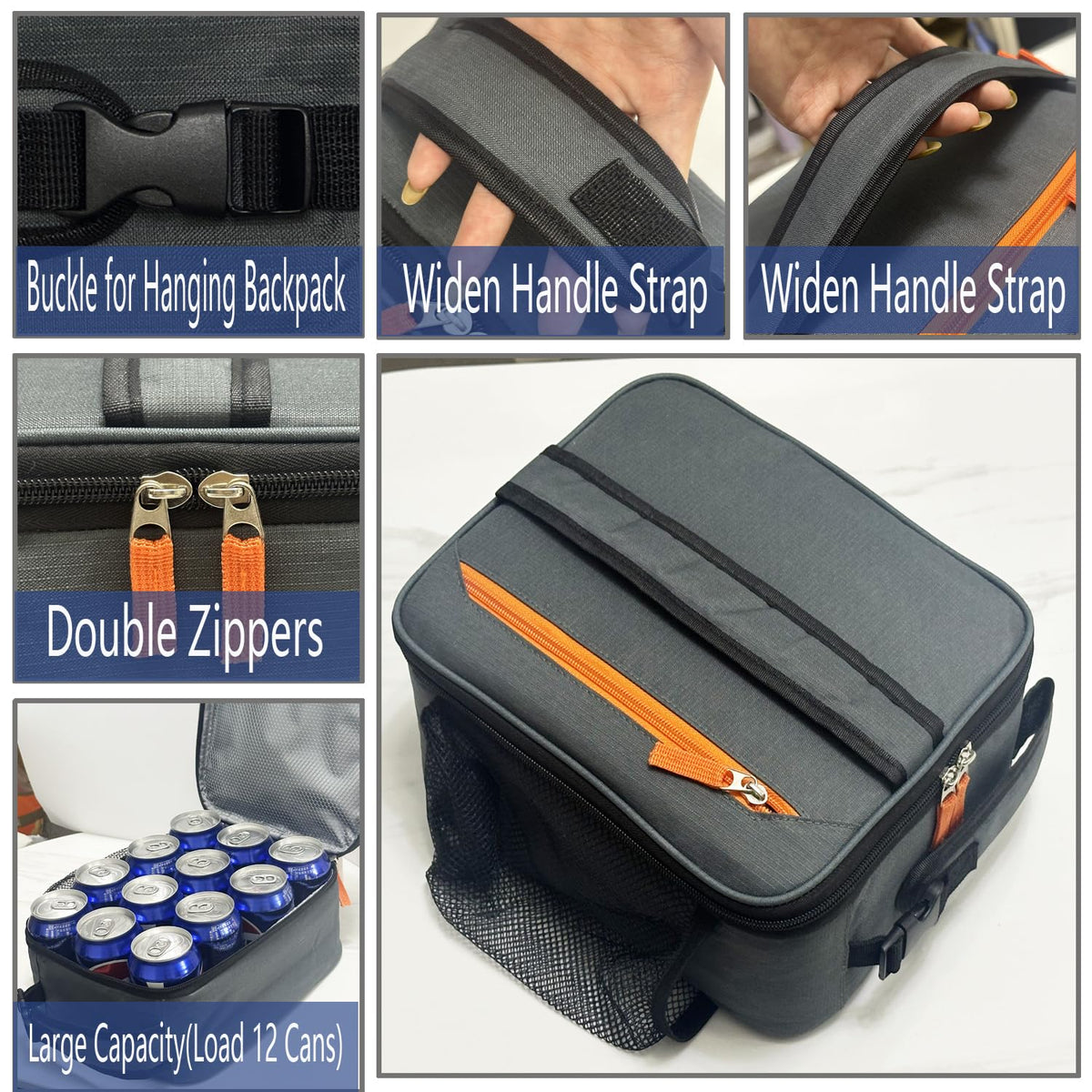 LUCKY CHERRY lunch box spacious main compartment fits meals and snacks