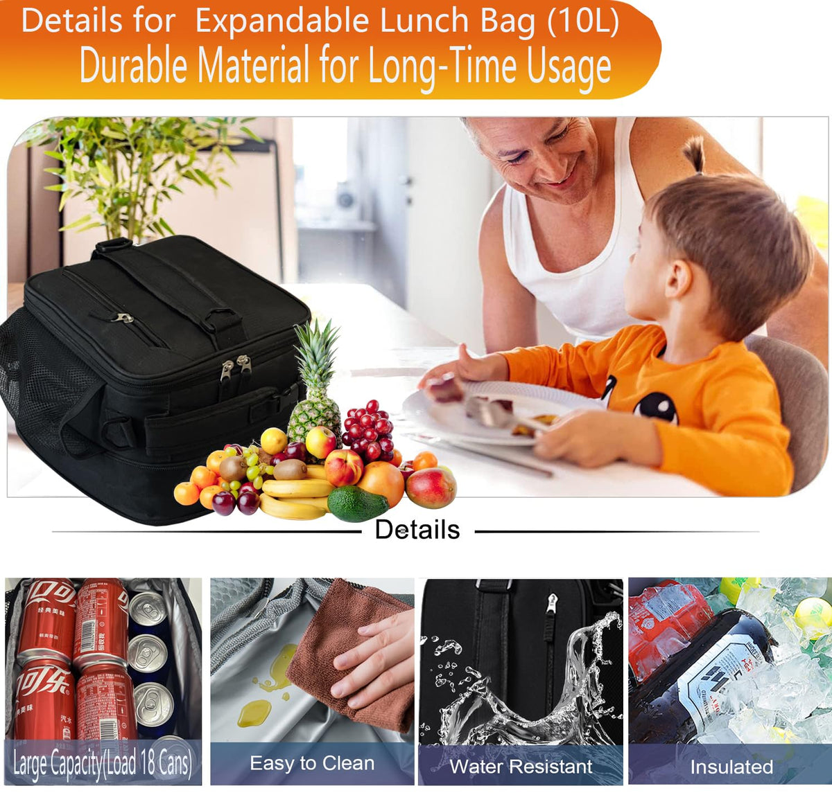 LUCKY CHERRY pockets keep utensils and essentials organized.