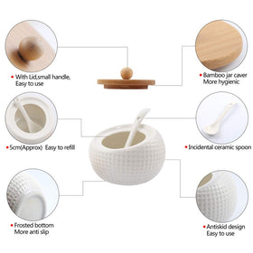 Lucky Goddness bamboo cap holder spot seals canisters against moisture