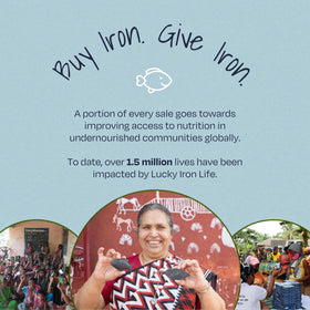 Lucky Iron Fish provides a long-lasting daily iron source for meals.