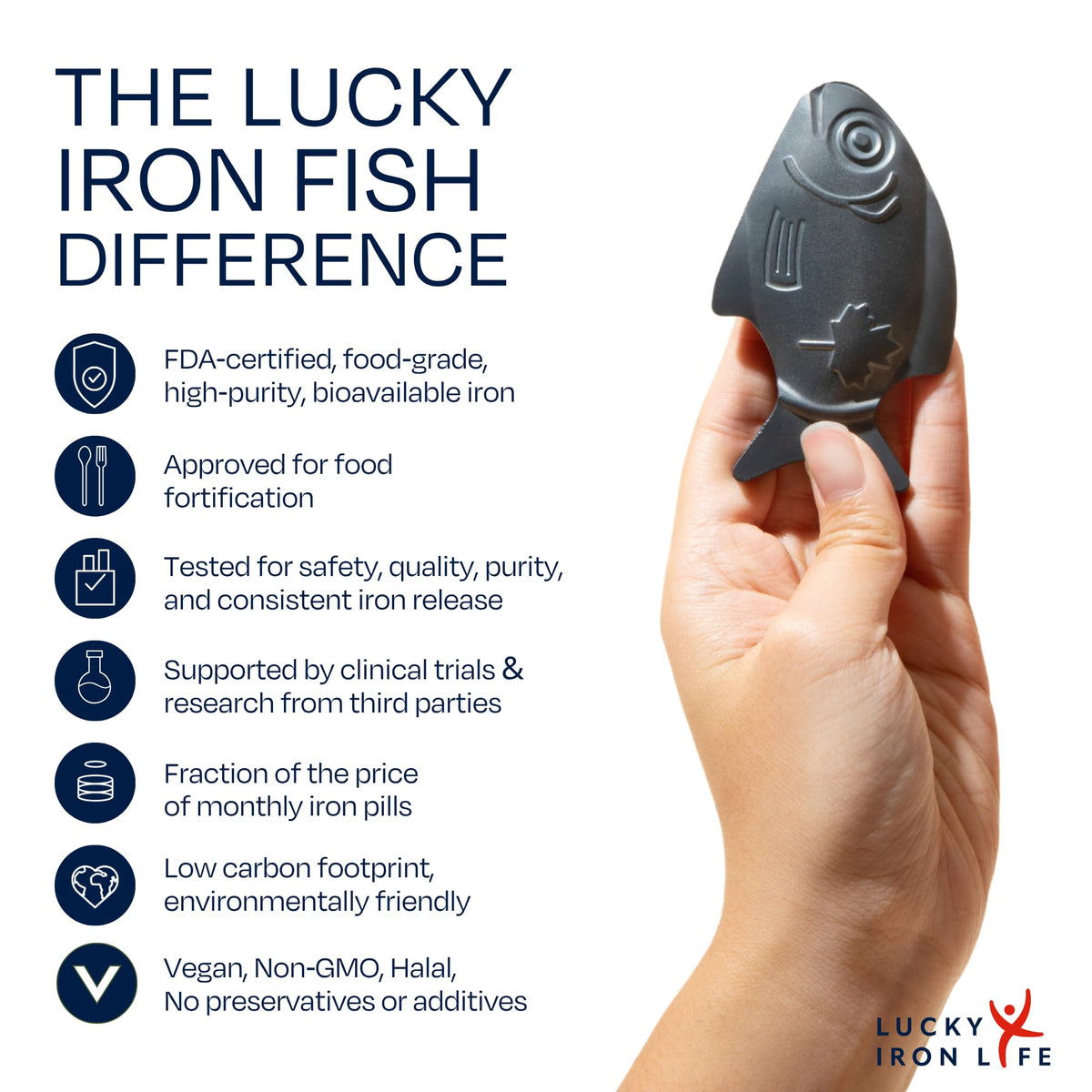 Lucky Iron Fish blended into a smoothie for easy iron intake.