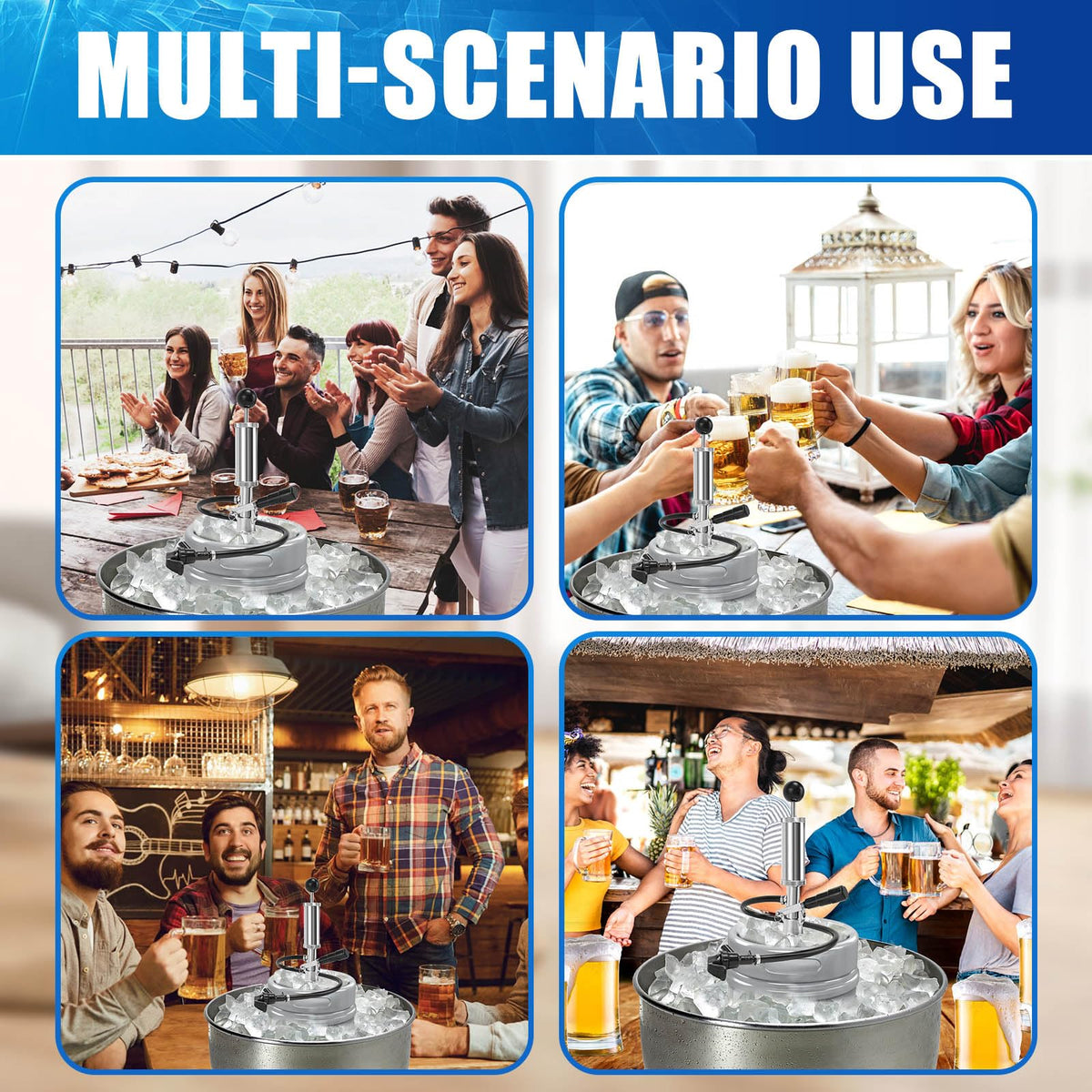 Effortless draft beer dispense with no power or gas required.