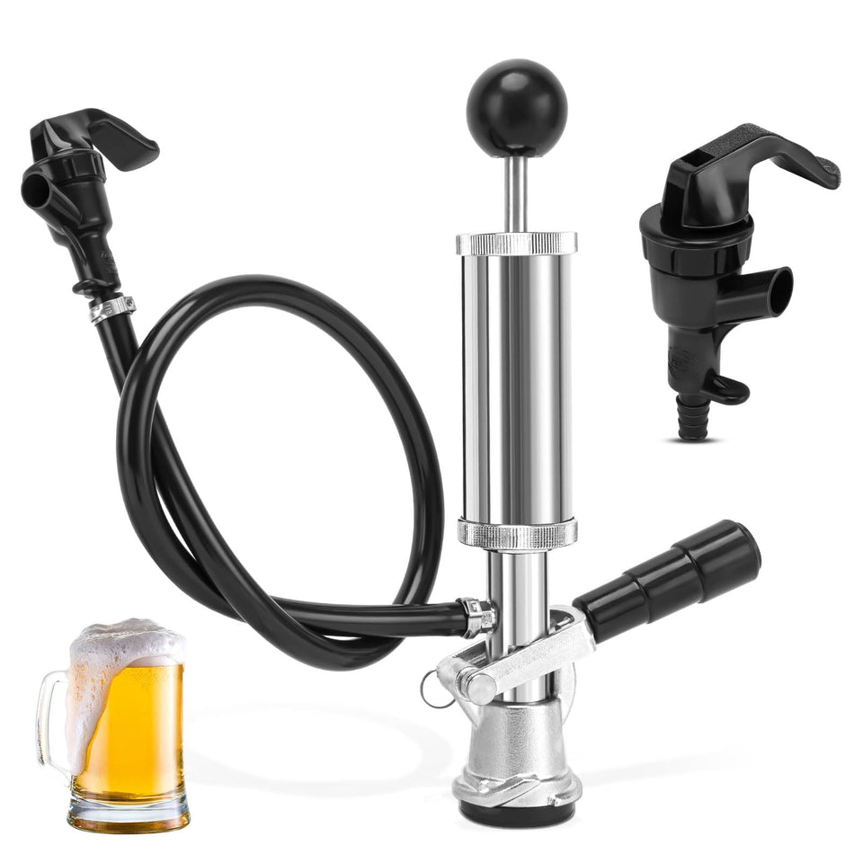 Lucky Seven Keg Tap 4in Kit in action for smooth, mess-free pour at parties.