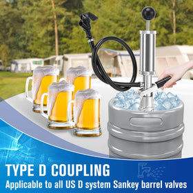 Lucky Seven keg tap lever and piston enable effortless beer serving.