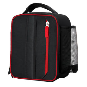 LUCKY CHERRY lunchbox front view in black and red for a professional look