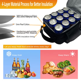 LUCKY CHERRY lunchbox side pocket supports water bottle storage