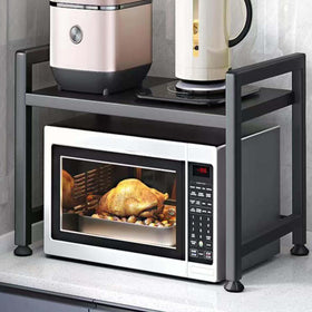 LUCKY KVW microwave rack four adjustable feet for stable placement.