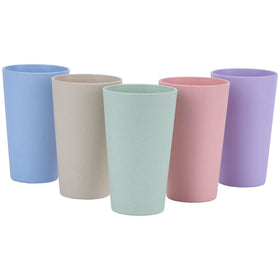 LuckyZone wheat straw cup beige 20oz durable and easy to clean for daily use.