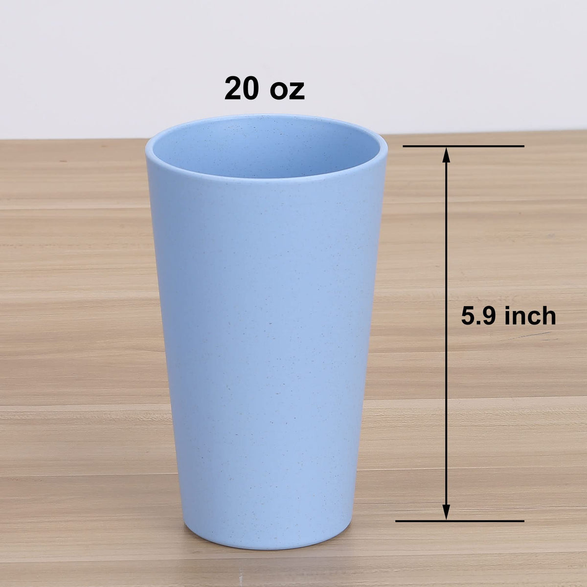 LuckyZone pink 20oz wheat straw cup lightweight and safe for kids.