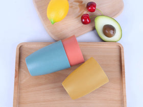 Six-color LuckyZone Wheat Straw Cup set for stylish on-the-go