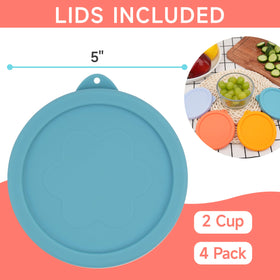 LUVCOSY colorful lids help distinguish leftovers in Anchor Hocking bowls.