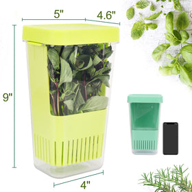 LUVCOSY herb keeper shows organized storage with a removable divider.