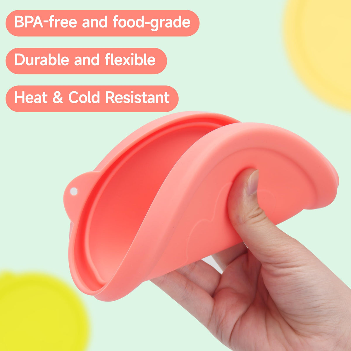 LUVCOSY tight-fit lids on Anchor Hocking bowls to prevent leaks during transport