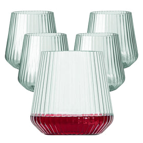 Lueumxc origami 14oz green wine glass 40-pack for elegant outdoor parties.