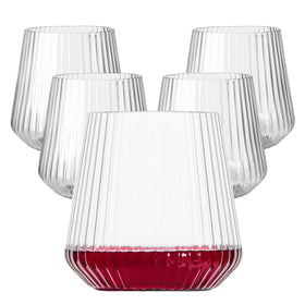 Lueumxc origami-14oz wine glasses 40pack: durable disposable option for events