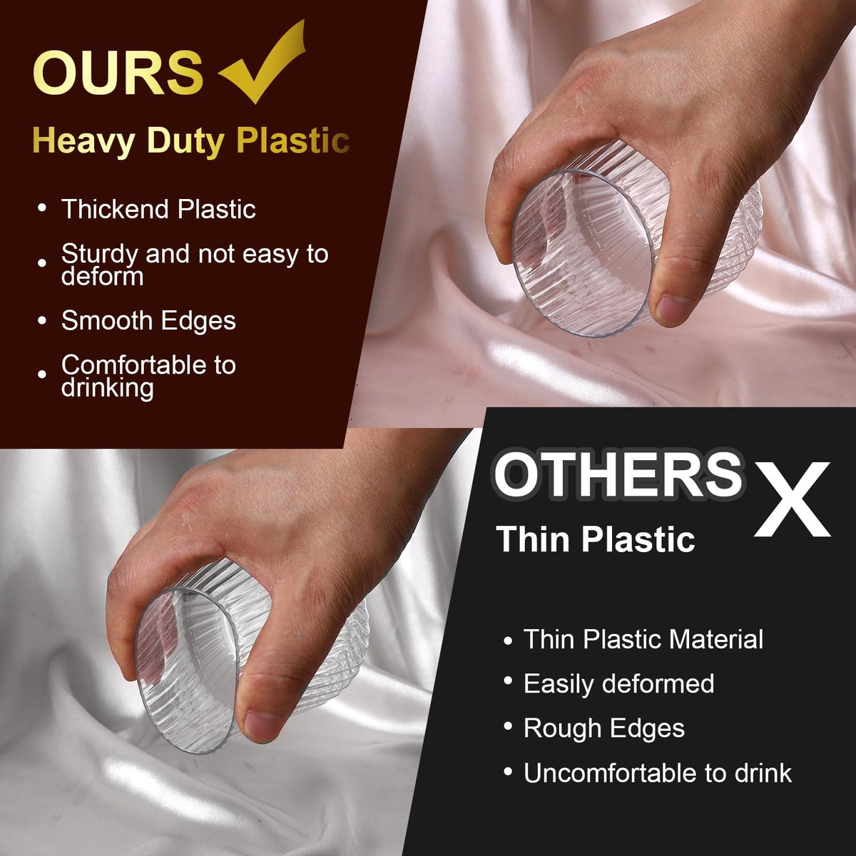Lueumxc recyclable clear wine cups: BPA-free convenience for eco-friendly hosting