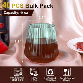 Lueumxc shatterproof clear wine glass ideal for reusable, eco-friendly entertaining.