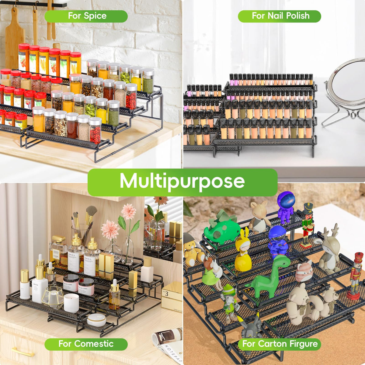 LUHENPING rust-resistant coating protects shelves in busy kitchens.