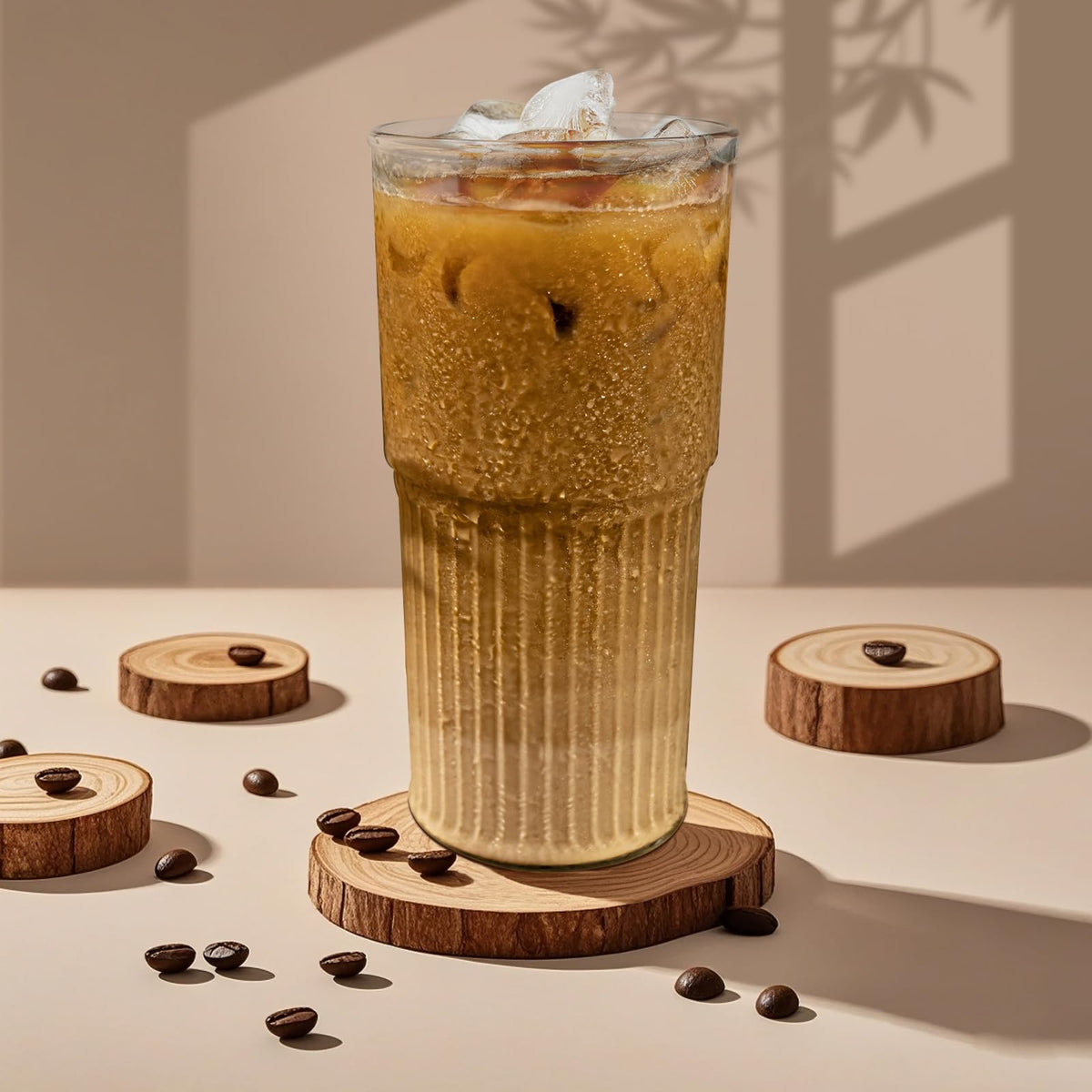 Luiaiog crystal-clear iced coffee glass preserves flavor without aftertaste.