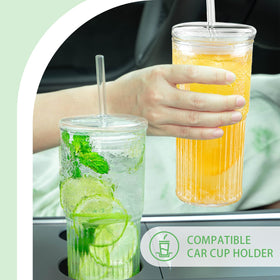 Luiaiog wide straws support thick smoothies for easy sipping.
