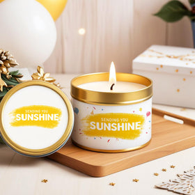 LUICONMO personalized gift ideas in a bright yellow presentation.