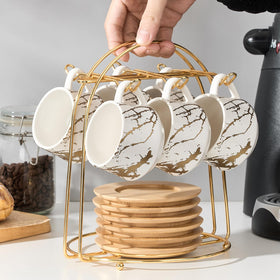 LUKA compact demitasse set fits espresso machines and small kitchens.