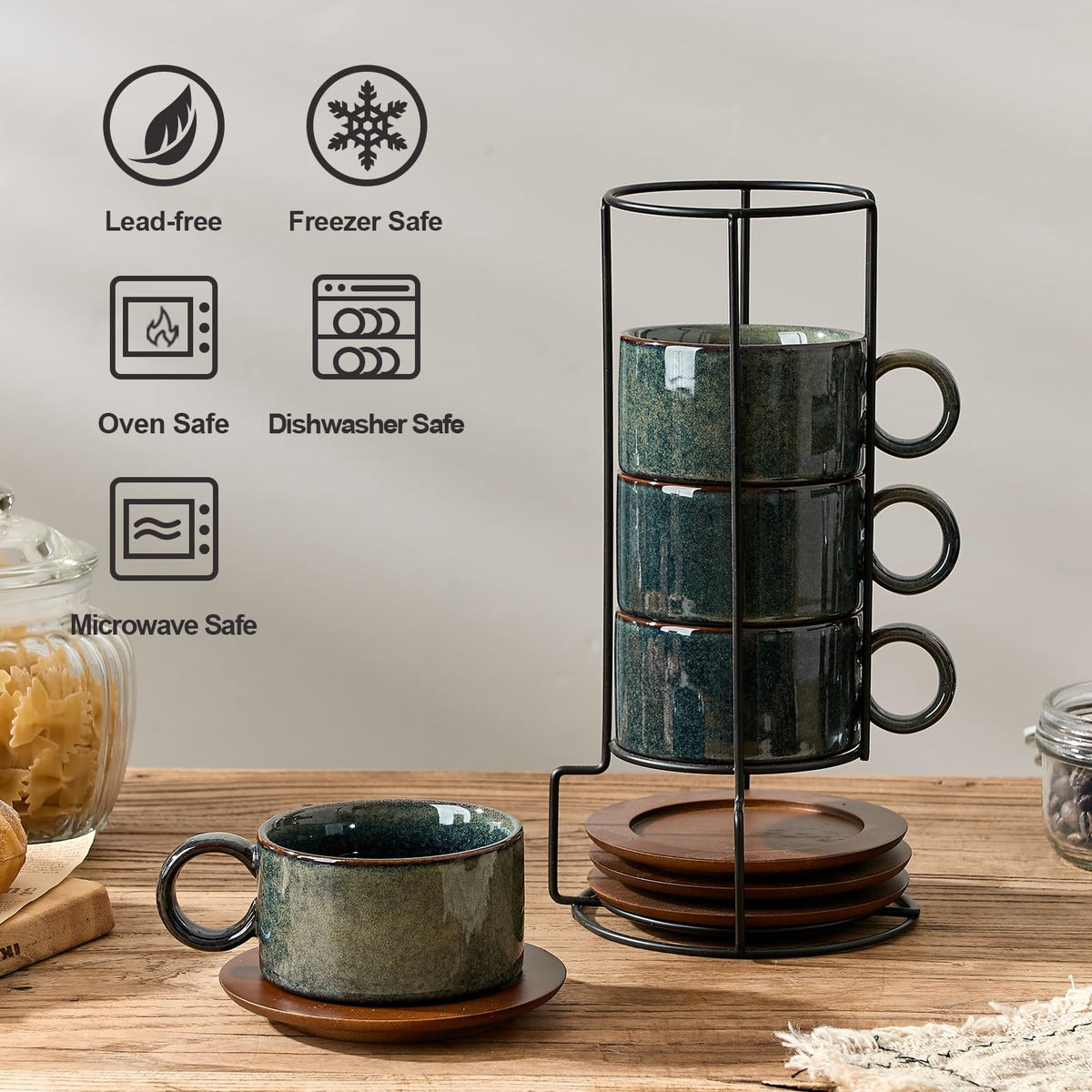 LUKA espresso cups ideal for latte, cappuccino, or tea moments.