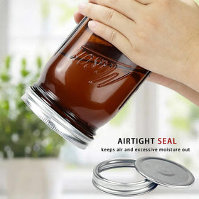 Lukfuu airtight lid jar 32 oz, perfect for preserving jams and pickles.