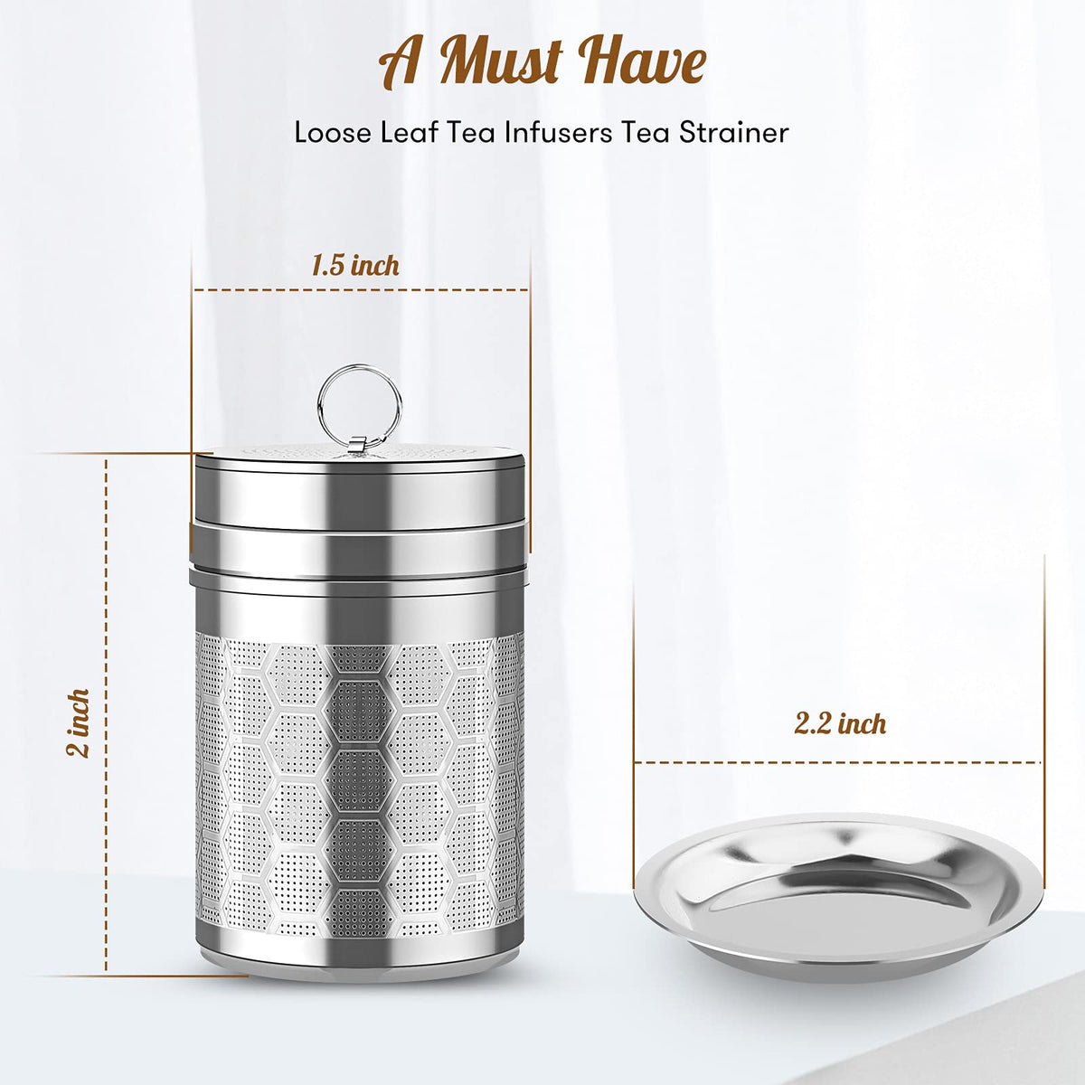 Close-up of extra-fine mesh infuser for clean, flavorful brews.