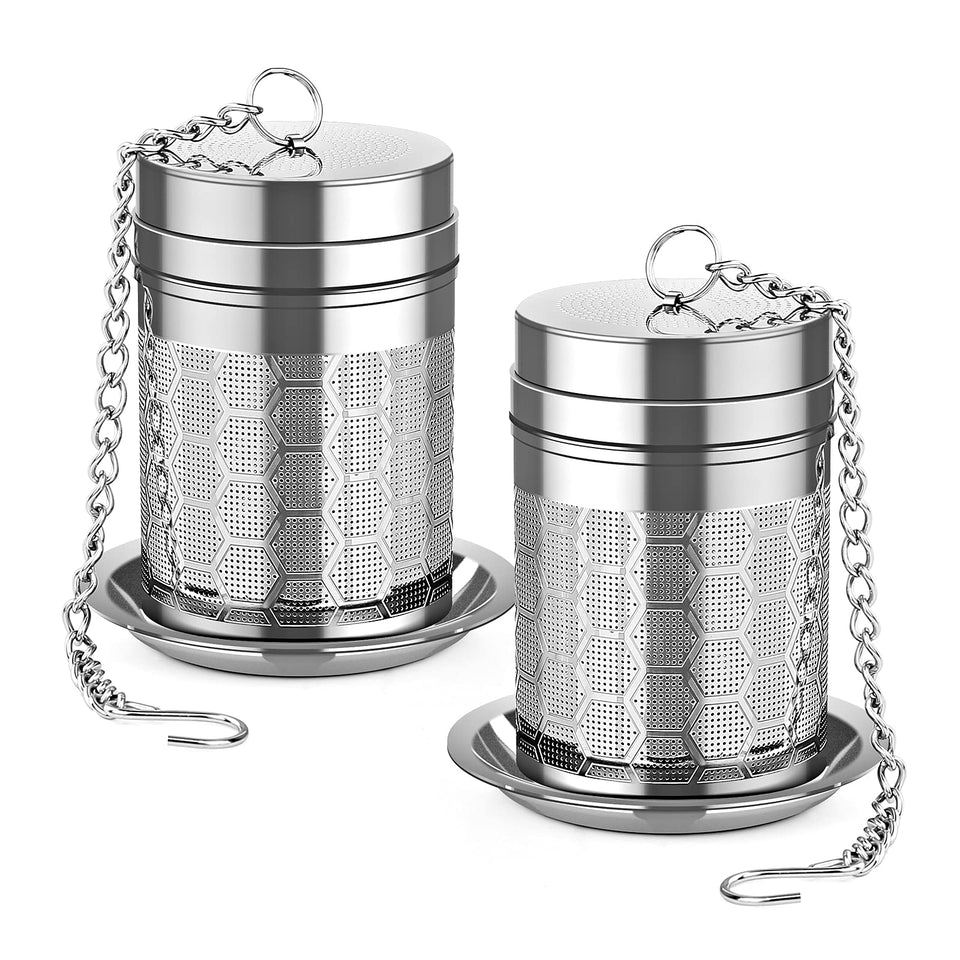 LULLATTI two-pack tea infuser in durable stainless steel for lasting use.