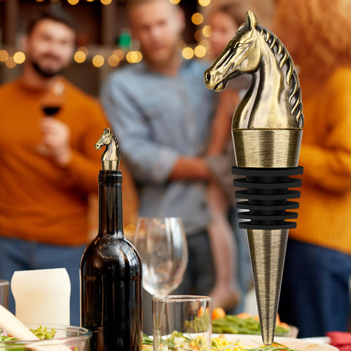 LULLEA stopper on a champagne bottle for sparkling preservation.